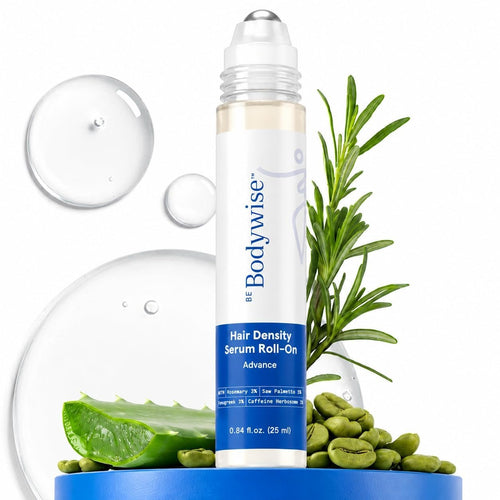 Be Bodywise Hair Growth Serum Roll On - 5% Saw Palmetto, 3% Rosemary Oil for Hair Growth, 3% Fenugreek,1% Caffeine Herbasome | Serum for Hair Loss & Hair Regrowth For Men & Women